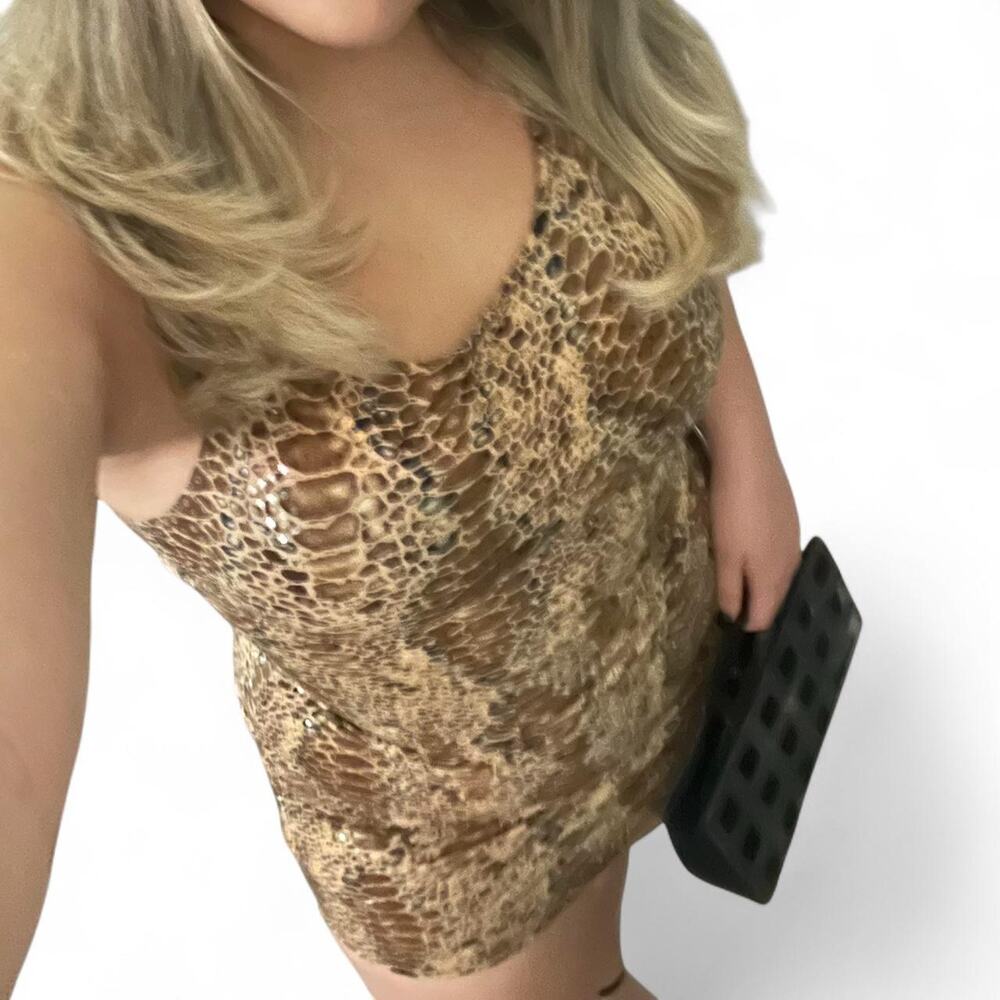 Vintage giraffe print dress with
